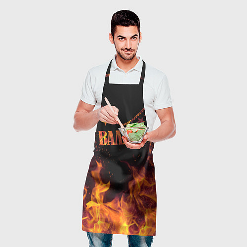 Фартук Валера - кулон на цепи в огне / 3D-принт – фото 2