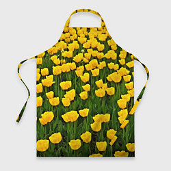 Фартук кулинарный Жёлтые тюльпаны, цвет: 3D-принт
