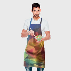 Фартук кулинарный Цветные полигоны, цвет: 3D-принт — фото 2
