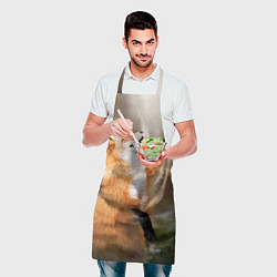 Фартук кулинарный Лиса с лапкой, цвет: 3D-принт — фото 2