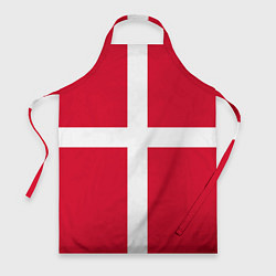 Фартук кулинарный Флаг Дании, цвет: 3D-принт