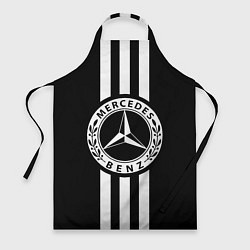 Фартук кулинарный Mercedes-Benz Black, цвет: 3D-принт
