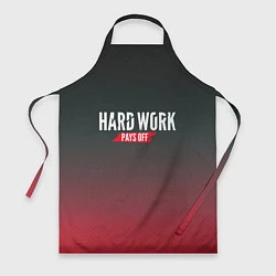 Фартук кулинарный Hard Work Pays Off: Red, цвет: 3D-принт