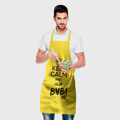 Фартук Keep Calm & Heja BVB / 3D-принт – фото 2