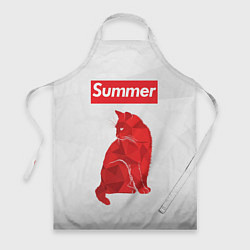 Фартук кулинарный Summer Cat, цвет: 3D-принт