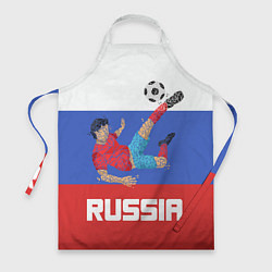 Фартук кулинарный Russia Footballer, цвет: 3D-принт