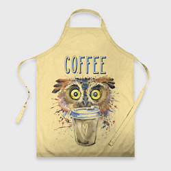 Фартук кулинарный Owls like coffee, цвет: 3D-принт