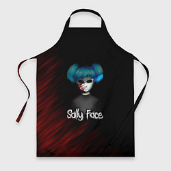 Фартук кулинарный Sally Face окровавленное лицо, цвет: 3D-принт