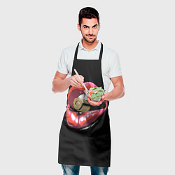 Фартук кулинарный Губы с патроном, цвет: 3D-принт — фото 2