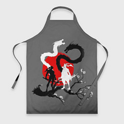 Фартук кулинарный Битва драконов, цвет: 3D-принт