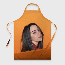 Фартук кулинарный BILLIE EILISH: Orange Mood, цвет: 3D-принт