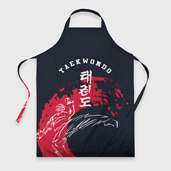 Фартук кулинарный Тхэквондо, цвет: 3D-принт