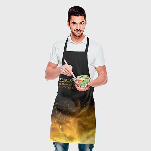 Фартук ВЕДЬМАКУ ЗАПЛАТИТЕ / 3D-принт – фото 2