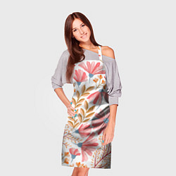 Фартук кулинарный Цветы, цвет: 3D-принт — фото 2