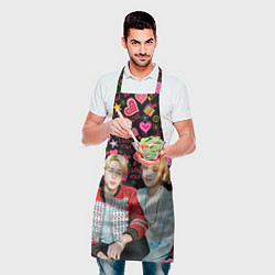 Фартук кулинарный BTS: Юнмины Чимин и Юнги, цвет: 3D-принт — фото 2