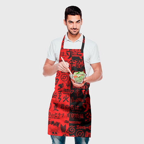 Фартук ЛОГОТИПЫ АНИМЕ / 3D-принт – фото 2