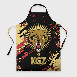 Фартук кулинарный Киргизия - агрессивный волк, цвет: 3D-принт