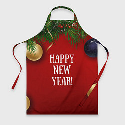 Фартук кулинарный Happy New Year!, цвет: 3D-принт