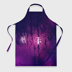 Фартук кулинарный Стекло дождь фиолетовый, цвет: 3D-принт