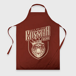 Фартук кулинарный Русский медведь в короне, цвет: 3D-принт