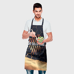 Фартук кулинарный So damn FINE Neon Steel, цвет: 3D-принт — фото 2