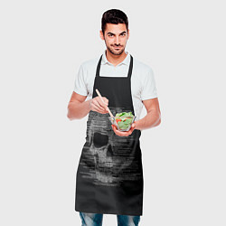 Фартук кулинарный Череп из текста, цвет: 3D-принт — фото 2