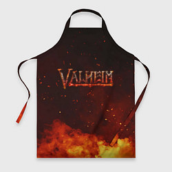 Фартук Valheim огненный лого