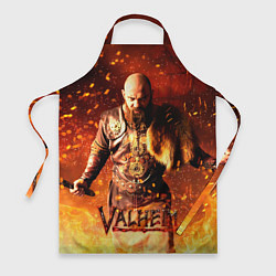 Фартук кулинарный Valheim Викинг в огне, цвет: 3D-принт