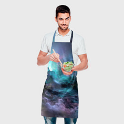 Фартук кулинарный Космическое море, цвет: 3D-принт — фото 2