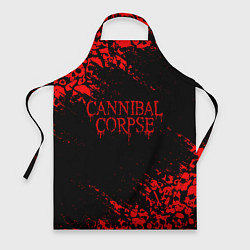 Фартук кулинарный CANNIBAL CORPSE КРАСНЫЕ ЧЕРЕПА, цвет: 3D-принт