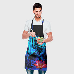 Фартук кулинарный Синий водяной тигр, цвет: 3D-принт — фото 2