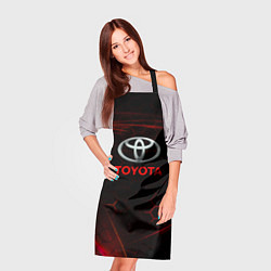 Фартук кулинарный Toyota Неоновые соты, цвет: 3D-принт — фото 2