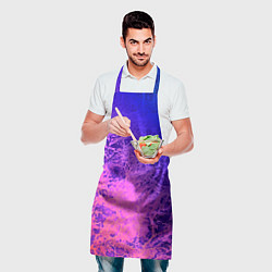Фартук кулинарный Абстрактный пурпурно-синий, цвет: 3D-принт — фото 2