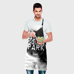 Фартук кулинарный Все пацаны на черном фоне Южный Парк, цвет: 3D-принт — фото 2