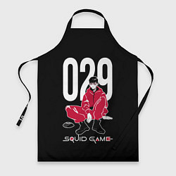 Фартук кулинарный Squid game: guard 029 police officer, цвет: 3D-принт