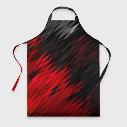 Фартук кулинарный ЧЁРНО КРАСНЫЕ КРАСКИ RED BLACK STRIPES, цвет: 3D-принт