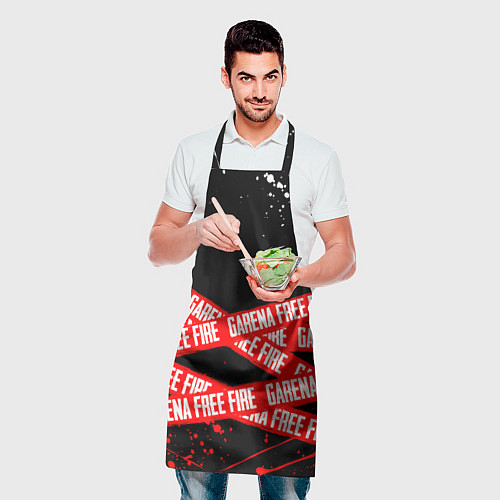 Фартук GARENA FREE FIRE RED OFF LINE STYLE / 3D-принт – фото 2