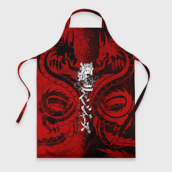 Фартук кулинарный TOKYO REVENGERS BLACK RED DRAGON, цвет: 3D-принт