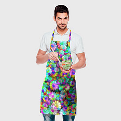 Фартук кулинарный Rainbow flowers, цвет: 3D-принт — фото 2