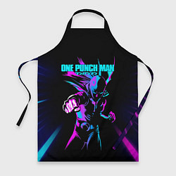 Фартук кулинарный Неоновый Сайтама One Punch-Man, цвет: 3D-принт