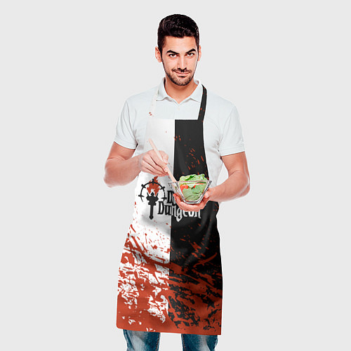 Фартук Darkest Dungeon DD Black White Logo / 3D-принт – фото 2