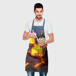 Фартук кулинарный ОГНЕННЫЙ КРИПЕР 3D ПЛИТЫ FIRE CREEPER, цвет: 3D-принт — фото 2