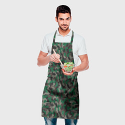 Фартук кулинарный Зелёный Вязаный Камуфляж, цвет: 3D-принт — фото 2