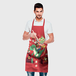 Фартук кулинарный Марио на динозавре, цвет: 3D-принт — фото 2