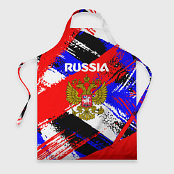 Фартук кулинарный Russia Геометрия патриотизм, цвет: 3D-принт