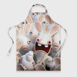 Фартук кулинарный Бешеные кролики в толпе, цвет: 3D-принт
