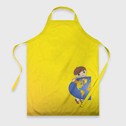 Фартук кулинарный Мальчик из советского Атласа Мир, цвет: 3D-принт