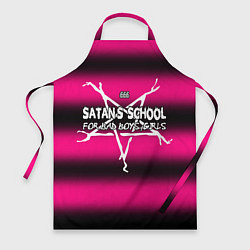 Фартук кулинарный Satan school for bad boys and girls pink, цвет: 3D-принт