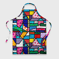 Фартук кулинарный Ромеро Бритто красочный узор, цвет: 3D-принт