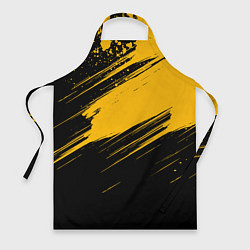 Фартук кулинарный Black and yellow grunge, цвет: 3D-принт